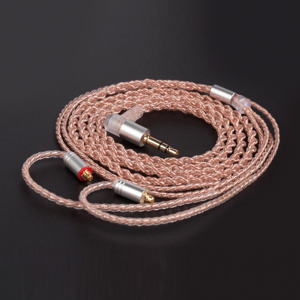 KBEAR 4 Core cuivre mise à niveau câble d'écouteurs 2PIN/QDC/MMCX/TFZ écouteurs connecteur pour KBEAR KB06 KZ ZSN PRO casque HIFI casque: MULTICOLOR
