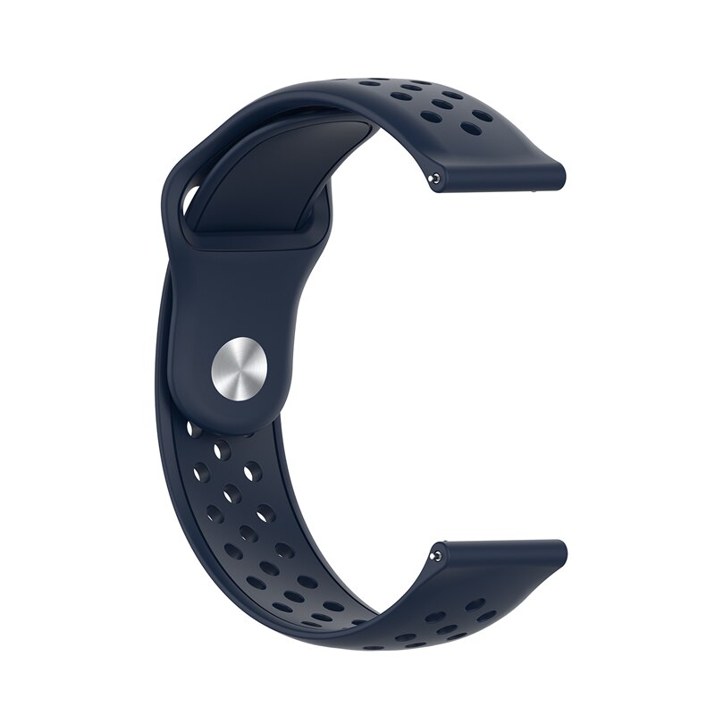 Correa de reloj transpirable para Huawei Honor ES correa de muñeca de silicona suave correa de repuesto accesorios de reloj correa de 20MM: Dark Blue