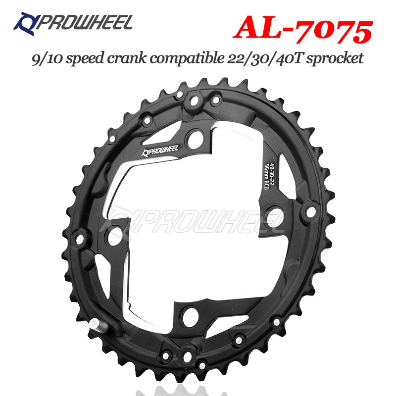 Prowheel Mountainbike Kettingblad 22T 24T 30T 32T 40T 42T 44T Tandwiel Staal/Legering Tand Plaat Deel Ronde Kettingblad 64/96/104BCD