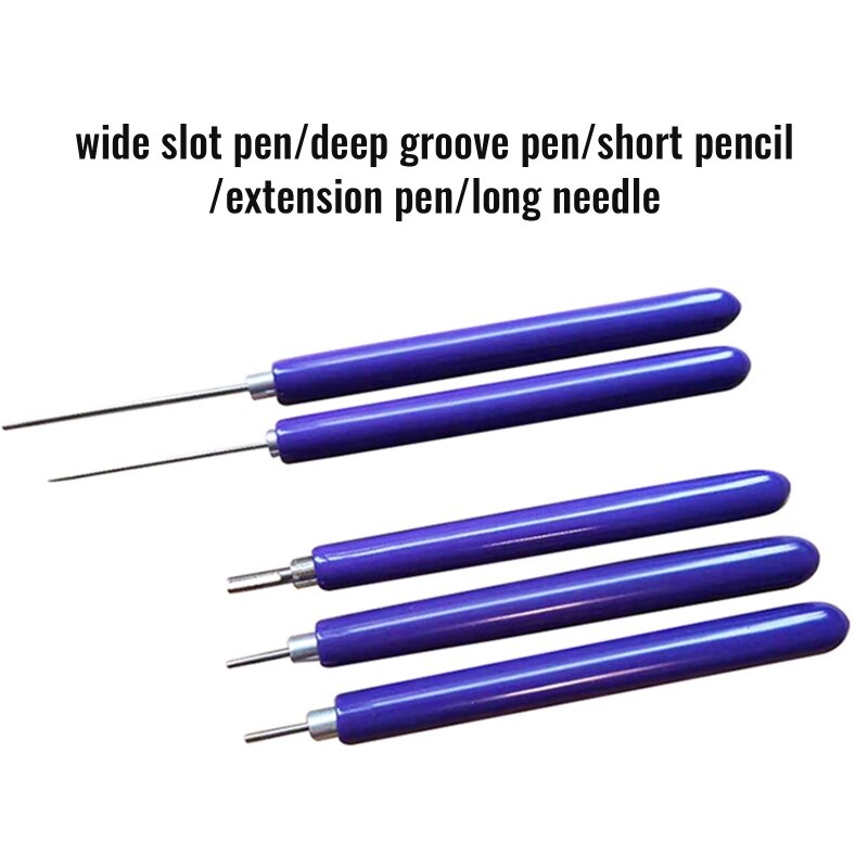 5pcs Quilling Paper Pen Scrapbooking Rolling Manual Craft Simple Quilled Tool DIY Origami PVC Handle Slotted Structure