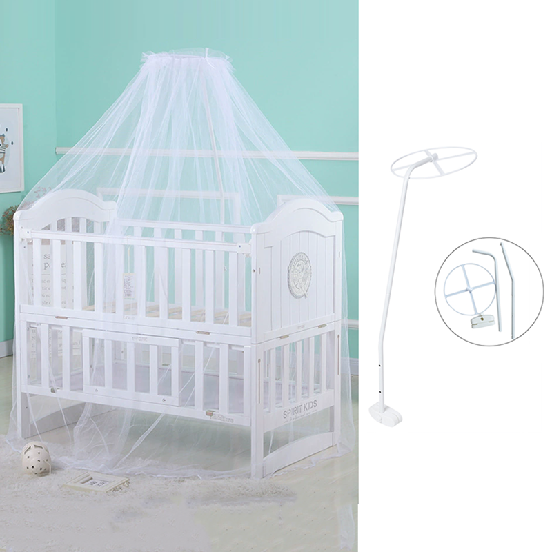 Summer Mosquito Net Baby Newborn Canopy Bed Net Stand Infant Cot Dome Mosquito Net Hang Bed Curtain Support Foldable Crib Tent