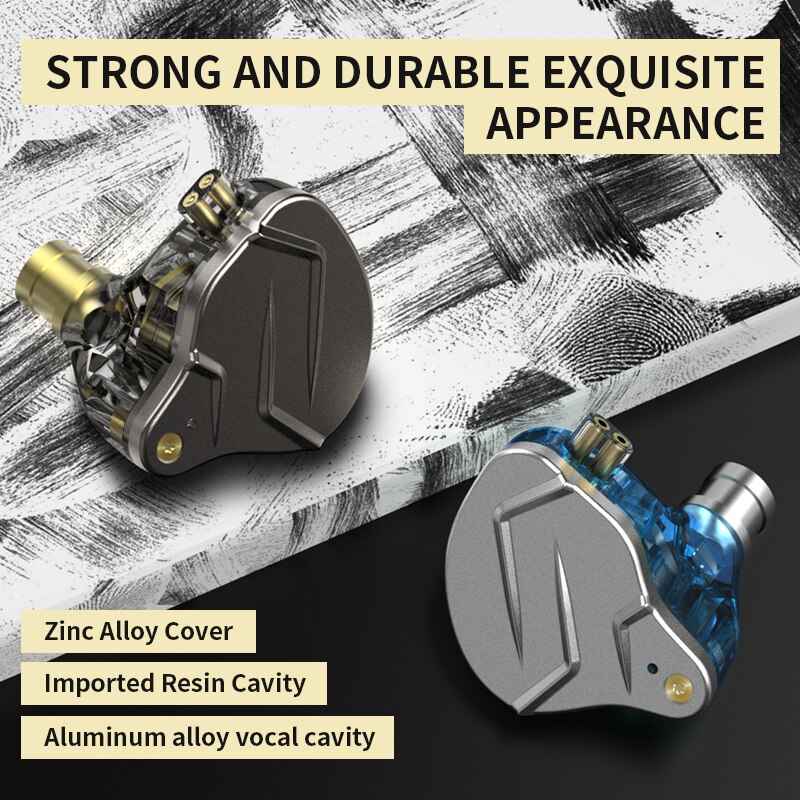Kz zsn pro 1ba+1dd hybrid in ear earphone hifi dj monito running sport earphone earbud kz  zs10 pro  as10 kz zsx kz zsn pro  as06