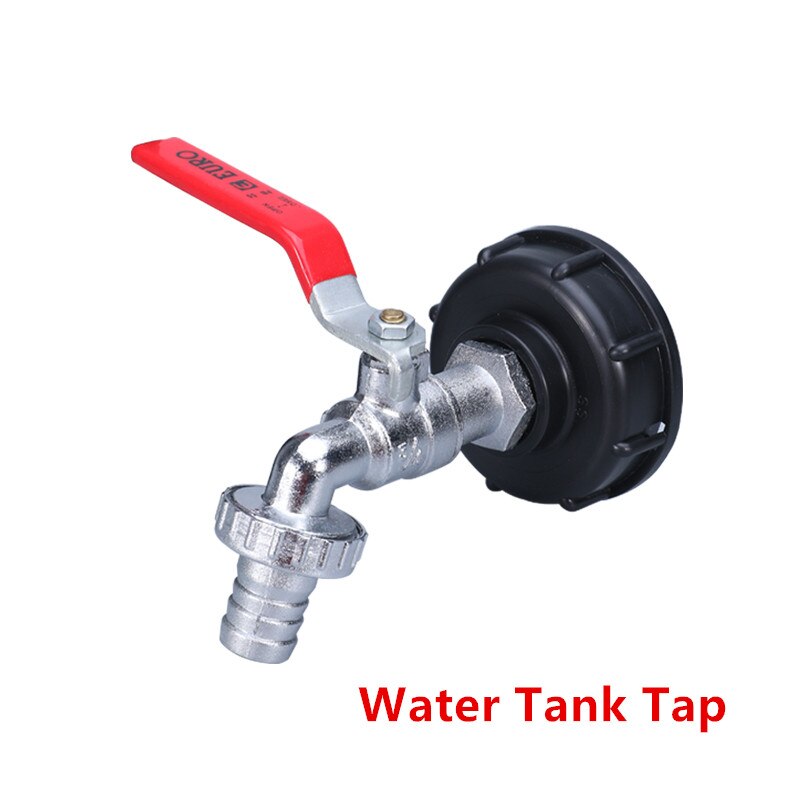 IBC tank faucet adapter S60X6 1/2" 3/4" Garden Hose Faucet Water Tank Hose Connector Tap Replacement Fitting Valve