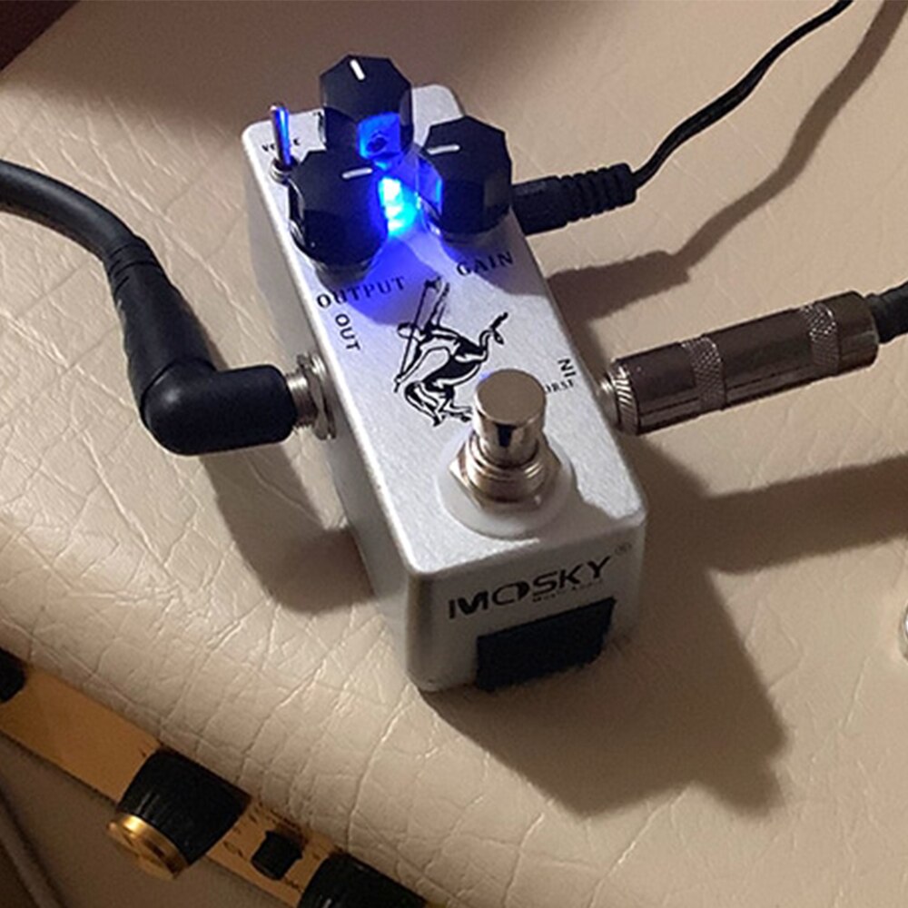 Mosky Zilveren Gitaar Processor Chorus Pedaal Gitaar Tuner Elektrische Gas Pedaal Overdrive Effecten Pedalen Ukulele Bas Musical