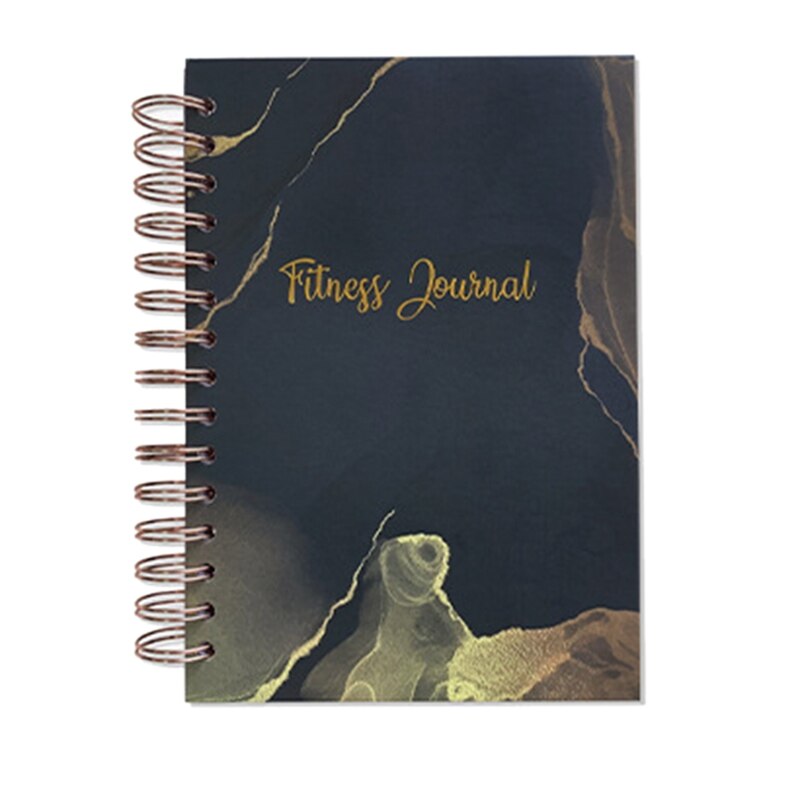 Workout Fitness Journal Planners, Dagelijks Wekelijks Non-Gedateerd Planner, notepad Voor Fitness En/Voeding Journal/Planners: Black