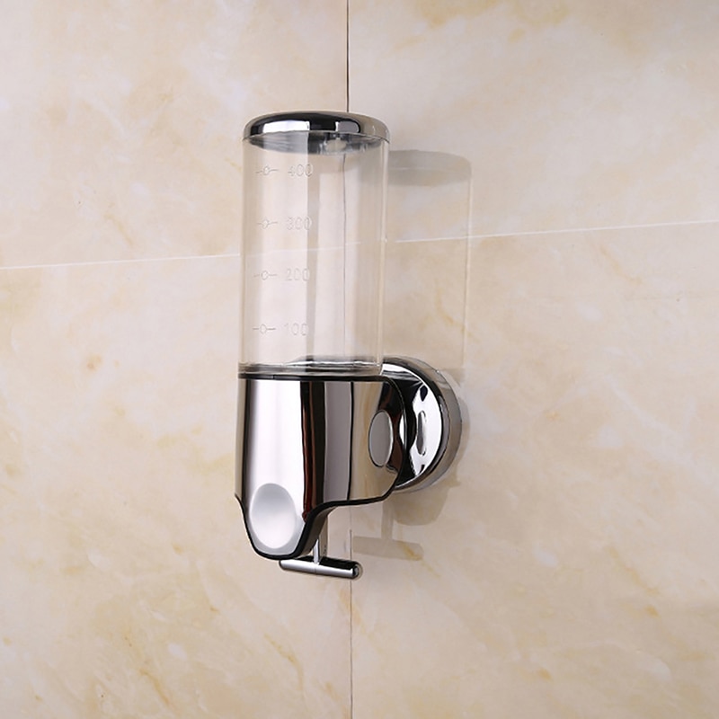 500 ml dispenser for flytende såpe bad veggmontert plast sjampo dusj gel dispensere håndvask kjøkkentilbehør