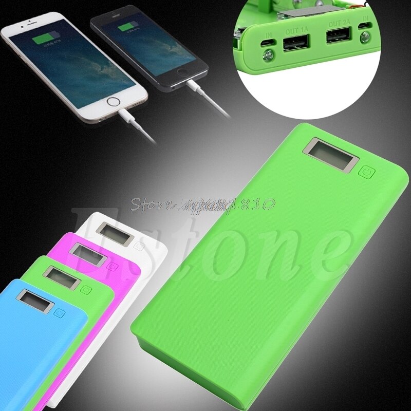 DIY USB Mobile Power Bank Charger Case Pack 8Pcs 18650 Battery Holder Case for Phone Whosale