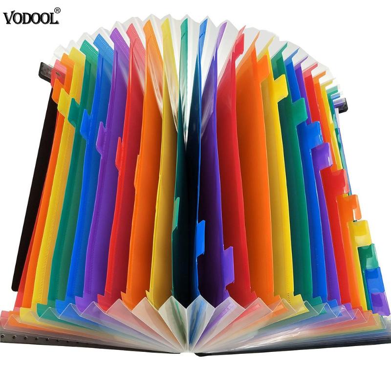 24-schicht Große Dokument Tasche Regenbogen Akkordeon A4 Klassifizierung Prüfung Papiere Werkzeug Geschäft Ausbau Datei Ordner Einreichung Produkte
