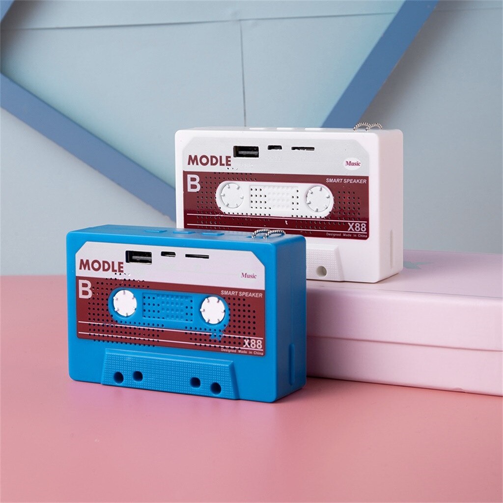 Houten Retro Bluetooth-luidspreker, Draadloze BT 4.0-stereoluidspreker met 3,5 Mm AUX-ingang, USB, TF-kaartsleuf, FM-radio, Computersubwoofer Home Audio-luidspreker voor Pc Laptop(Roodachtig bruin