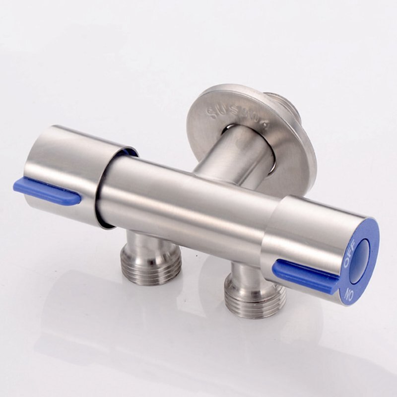Stainless Steel Angle Valve Household Modern Simplicity 20mm Interface Double Control Independent Toilet Accessories Angle Valve