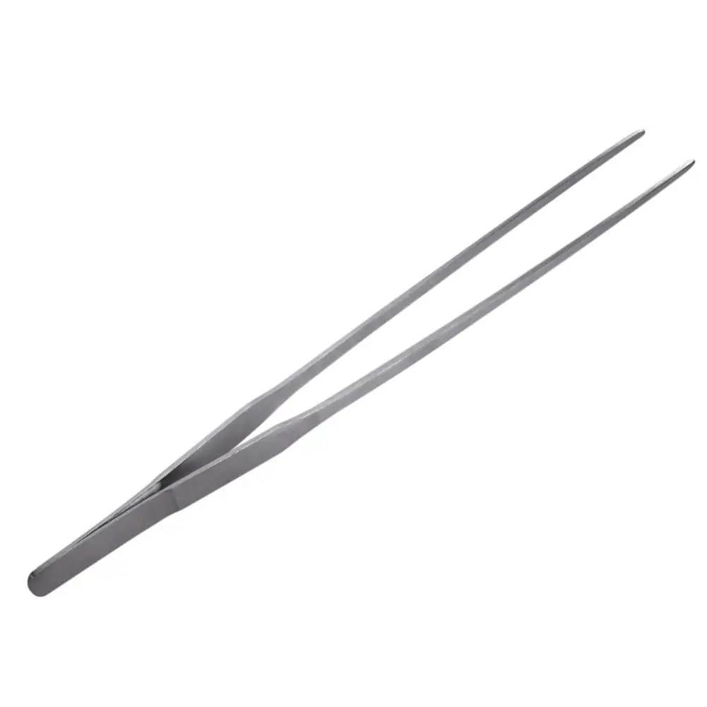 Pince d'Aquarium en Acier Inoxydable de 27cm, Accessoire Droit et Incurvé pour Plante Précieuse de Poisson: WHITE