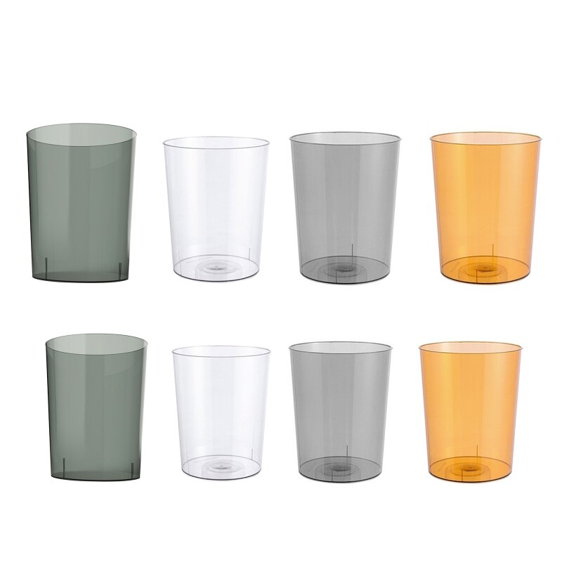 Light Luxury Transparent Trash Can Large Capacity Dustbin Garbage Bucket for Bathroom Kitchen Office Waste Paper Storage Organiz