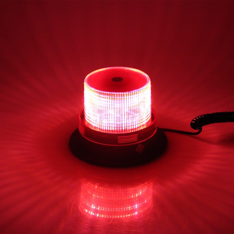 12/24v röd blå gul bil fordon led blinkande varningslampa polis strobe lampa varningslampa magnetmonterad led nödbelysning: Röd