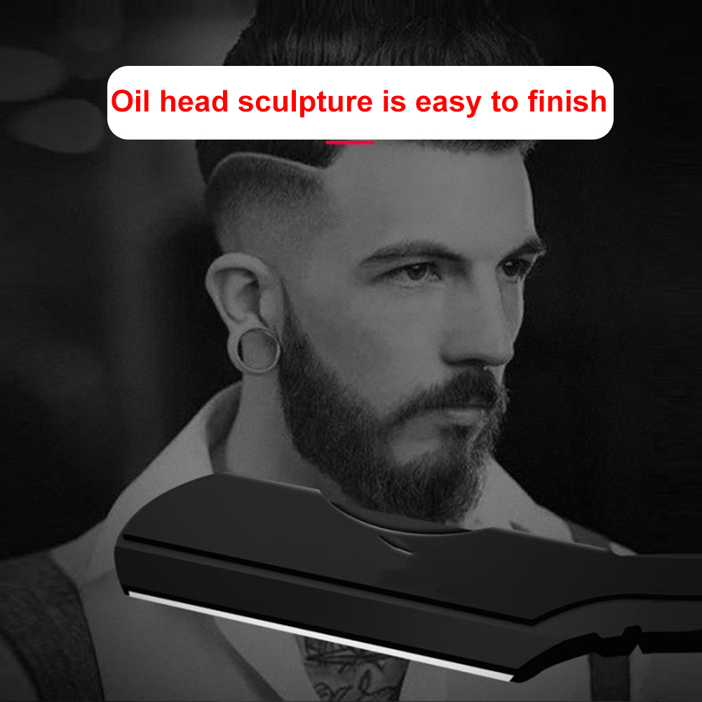 Haircut Wave Handle Eyebrow Hairdresser Beard Hair Salon Shaving Tool Cutter Holder Oil Head Manual Barber Razor Straight Edge