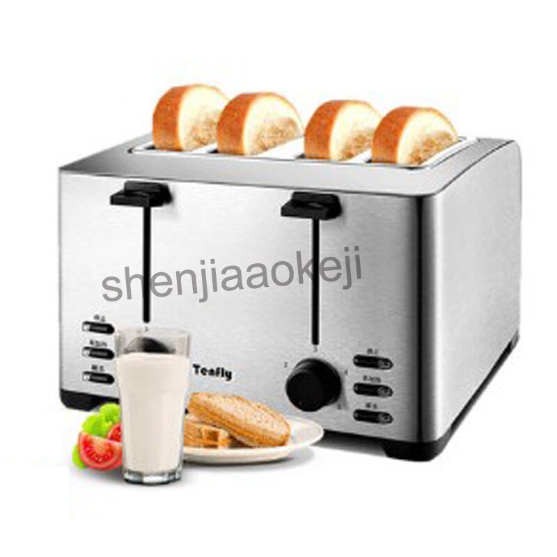Household stainless steel toaster 4slices toaster breakfast machine and commercial toaster THT-3012B 1pc