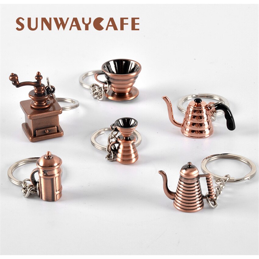 Espresso Coffeeware Accessoires Sleutelhanger Koffie Machine Handvat Moka Pitcher Sleutelhanger Draagbare Creatieve Barista Koffie Sabotage