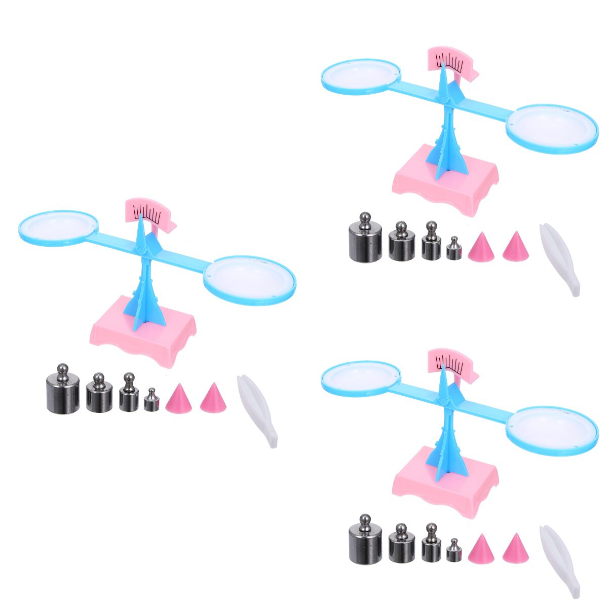 3 Sets of Kid Science Laboratory Equipment Student Tray Balance Simple Balance: Default Title