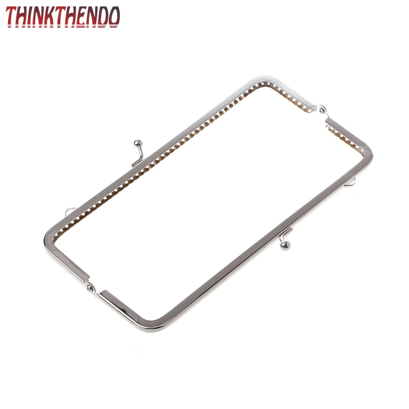 1PC Square Metal Frame Kiss Clasp For Handle Bag Purse Accessories DIY 18cm F3MD