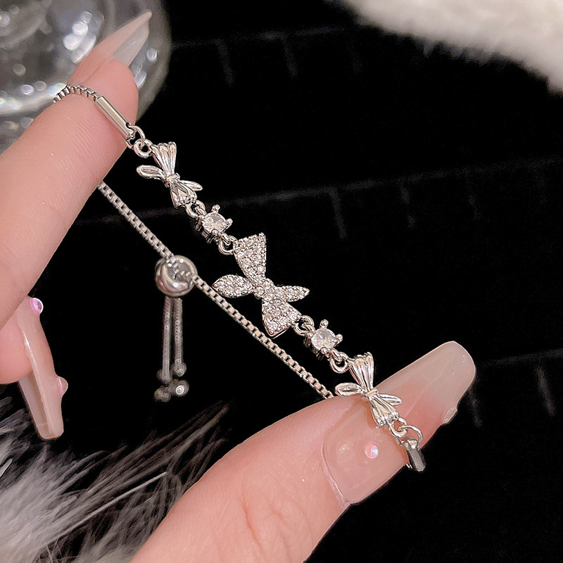 Francês romântico azul cristal concha borlas pulseira para mulheres luxo y2k bling pulseira especiarias meninas requintado jóias presente: VERMEIL
