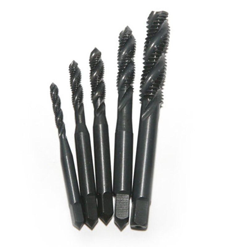 5Pcs M3 To M8 Nitride Screw Tap Metric Spiral Hand Thread Screw Tap Spiral Hand Thread Tap Screw Spiral Point Thread Metric Plug