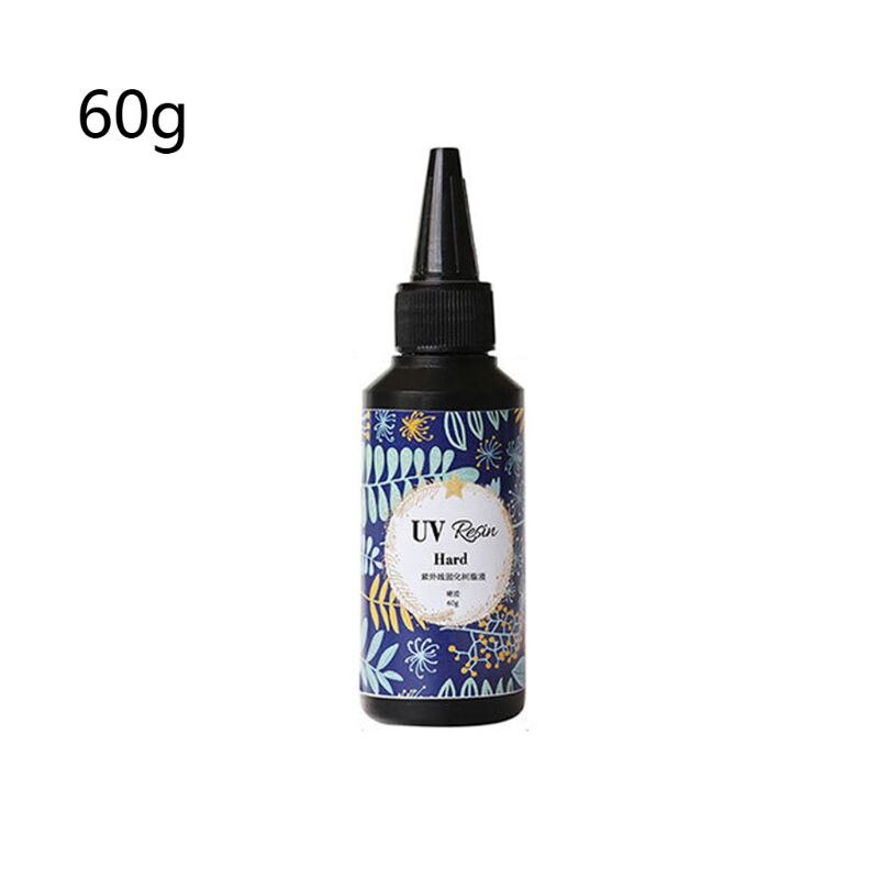 Hard Type UV Resin Glue Crystal Clear Ultraviolet Curing UV Glue Solar Cure Sunlight Activated DIY Resin Jewelry Making: 60g