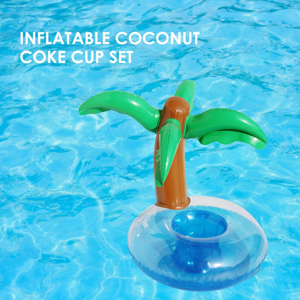 Piscina Galleggiante Giocattoli di proprietà Piscina Estiva Piscina Albero di Cocco Gonfiabile Acqua coca Coca Cola Tazza di Bevanda Sedili Partito Zattera di Supporto