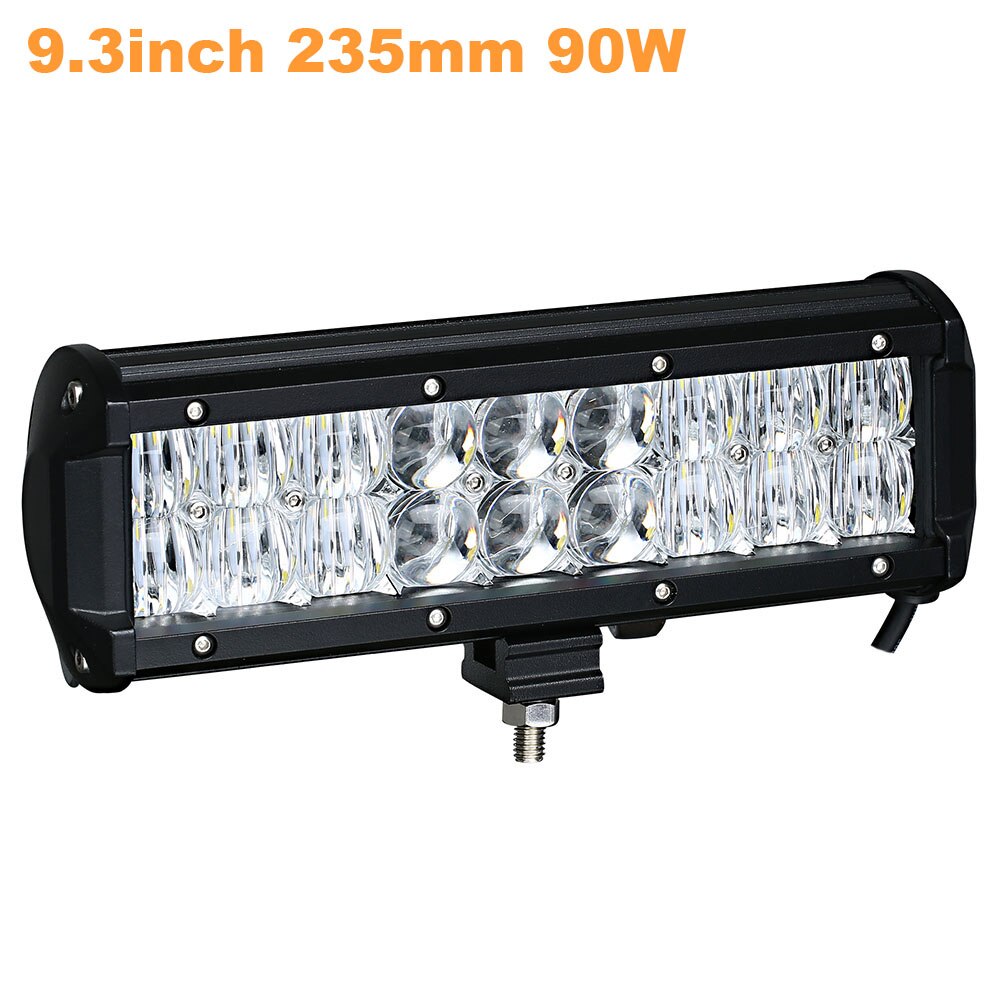 Weketory 4 6,5 4 9,3 12 17 pulgadas 30W 60W 90W 120W 180W 5D Barra de luz LED de obra para Tractor Boat OffRoad 4WD 4x4 camión SUV ATV 12V 24v
