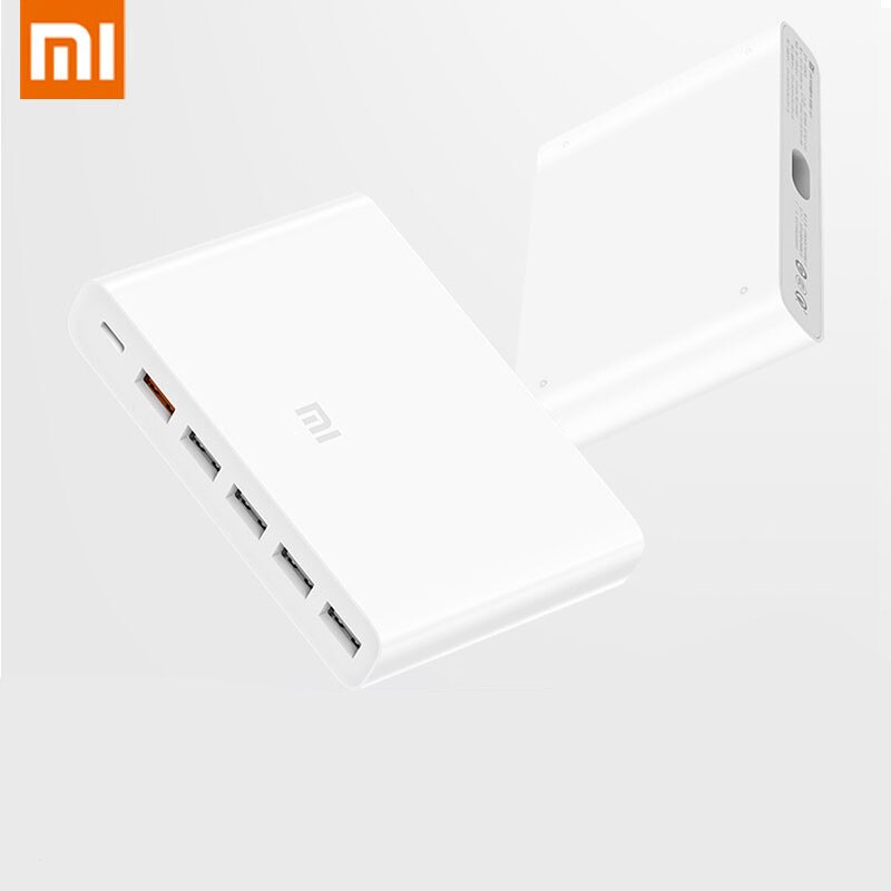 Xiaomi-cargador USB Original de 6 puertos, 60W, QC 3,0, USB-C, salida tipo C y USB-A, carga rápida para teléfono inteligente, tableta y PAD