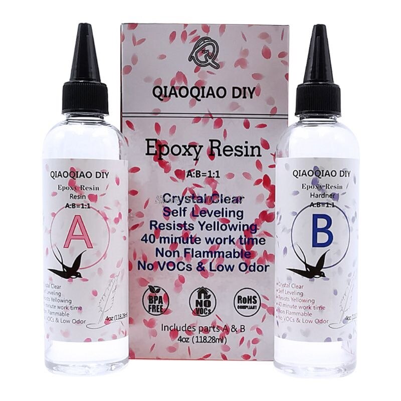 8 Ounce Quick Curing AB Resin 1:1 Kit Clear Hard Epoxy Resin Jewelry Making Tool G29