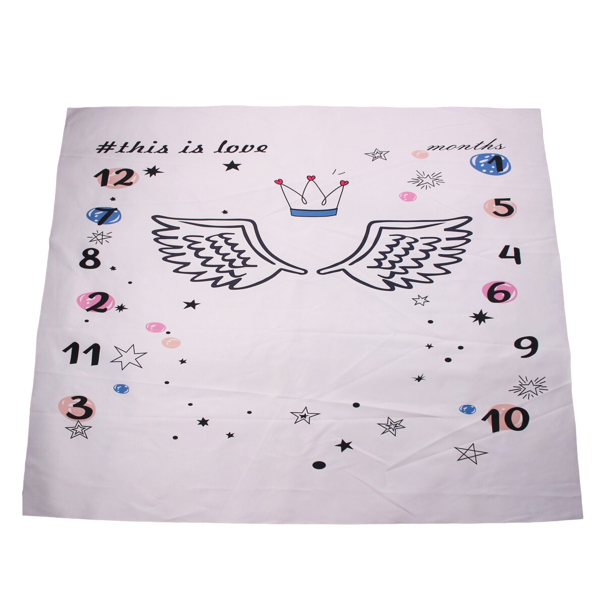 Couverture de photographie pour bébés, accessoire d'arrière-plan, tissu de croissance mensuelle 0-12M, nouveauté: G