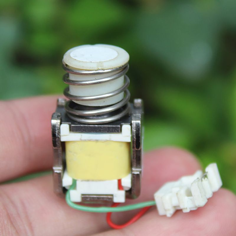Push Pull Solenoid Electromagnet, Open Frame Solenoid, Manual Self-locking Solenoid, DC3V-5V, Protection Switch Solenoid