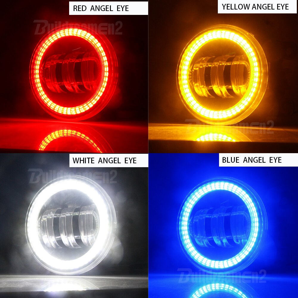 2 x angel eye dimljus för citroen  c6 c4 c5 c3 ds4 ds3 ds5 xsara c-crosser jumpy car led lins dimma varselljus drl 12v