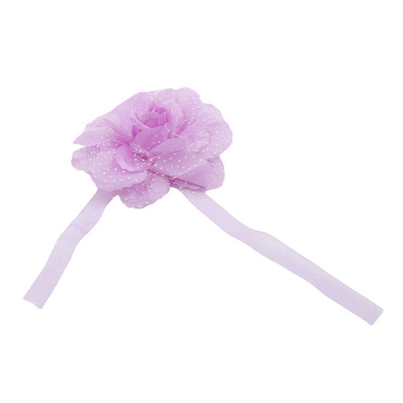 1pc pioenroos bloem gordijn clip-on stropdas band touw huisdecoratie gordijnen achterkant houder stropdas houder clip doek bloem: Paars