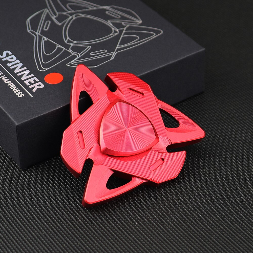 Aluminium Precisie Lagers Fidget Vinger Spinner Metalen Grote Witte Haai Stress Spinning Speelgoed Vingertop Gyro: Standard-Red