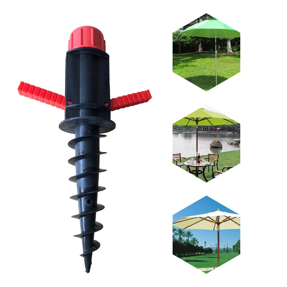Insert Holder Heavy Duty Parasol Fixing Garden Ground Spike Umbrella Sand Anchor Camping Outdoor Beach Stand Spiral Patio