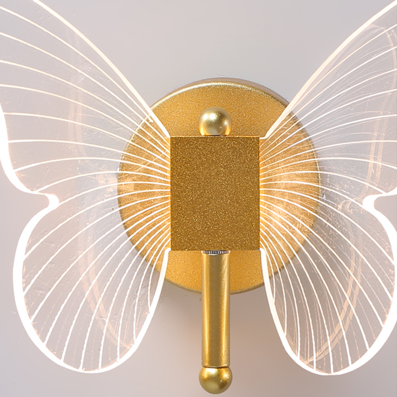 Led perhonen seinävalaisin sisävalaistus lamprit koti makuuhuone sängyn ääressä olohuone sisustus portaikko valo iluminação sisustus