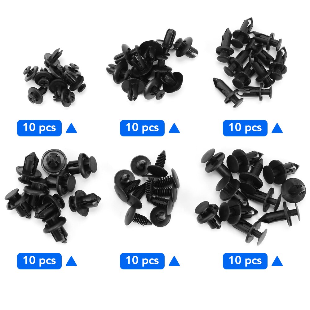 Clips de sujeción automáticos para KIA Ceed Rio k3 k5 Forte Sorento Sportage R XCeed, 6 tamaños, 60 uds.