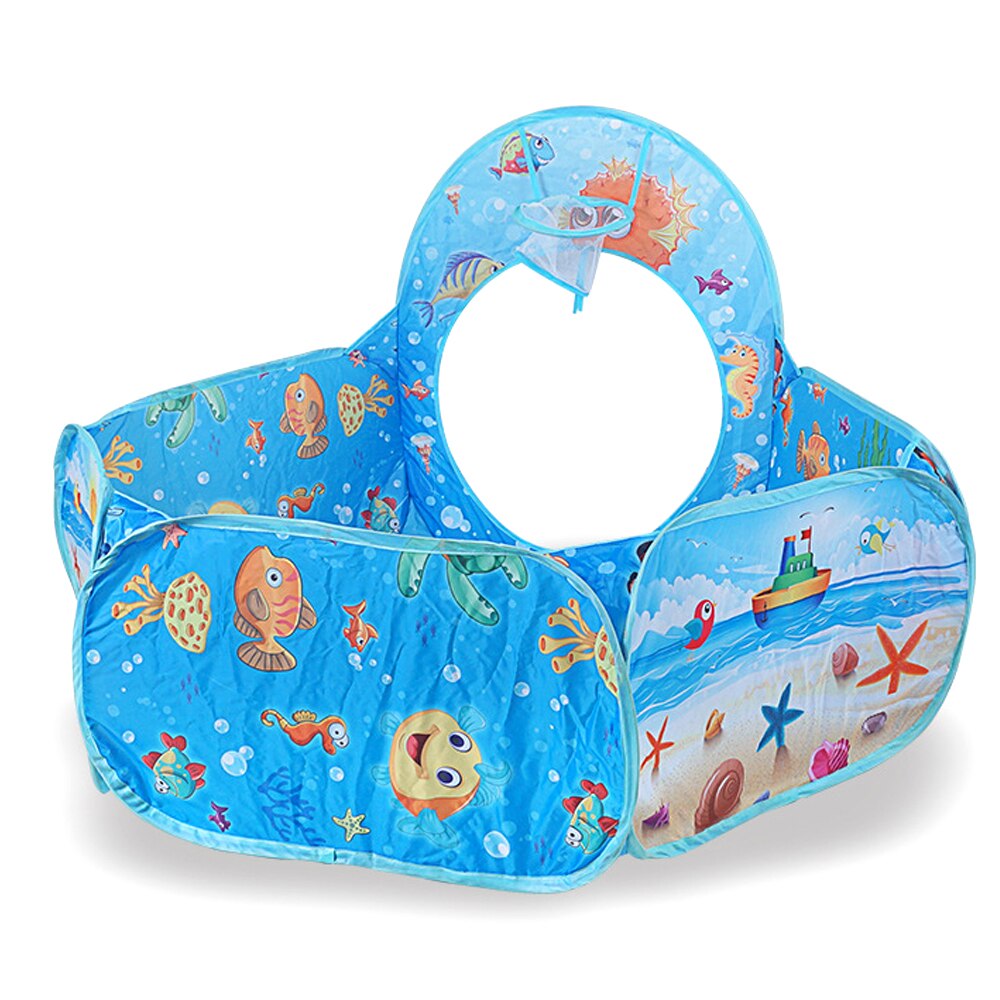 3 in 1 Faltbare freundlicher Spielen Haus Zelt Krabbeln Tunnel + Spielen Zelte + Baby Ozean Ball Schwimmbad Karikatur Ozean serie freundlicher Ich bin Freien Spiel