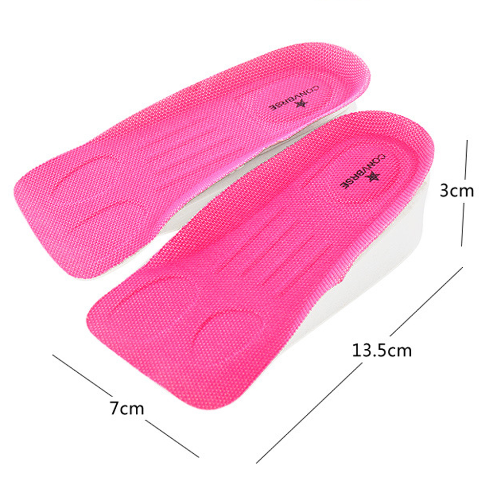 1 Pair Random Color Height Increase Shoes Insoles For Shoes Foam Rubber Taller Shoe Insert Concave Invisible Inner Shoe Soles