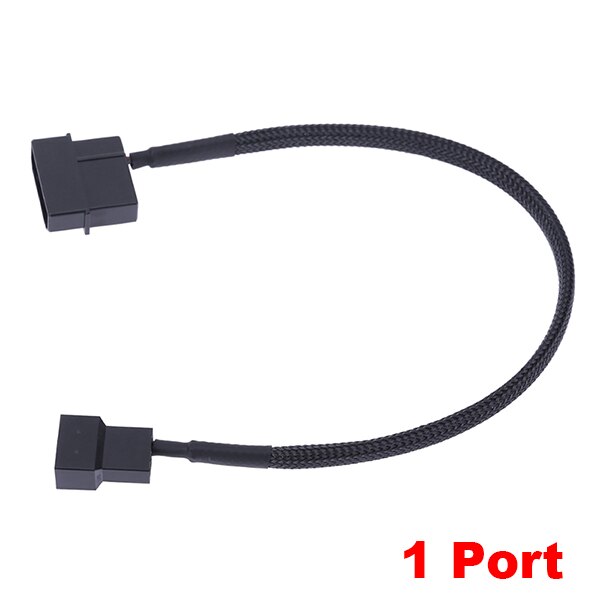 Fi-labs ide molex 4 -nastainen liitin  to 3 -nastainen /4 -nastainen jäähdytin molex-tuulettimen sovitin jakaja virtaholkki kaapeli  (12v vain )-25cm: 1 portti