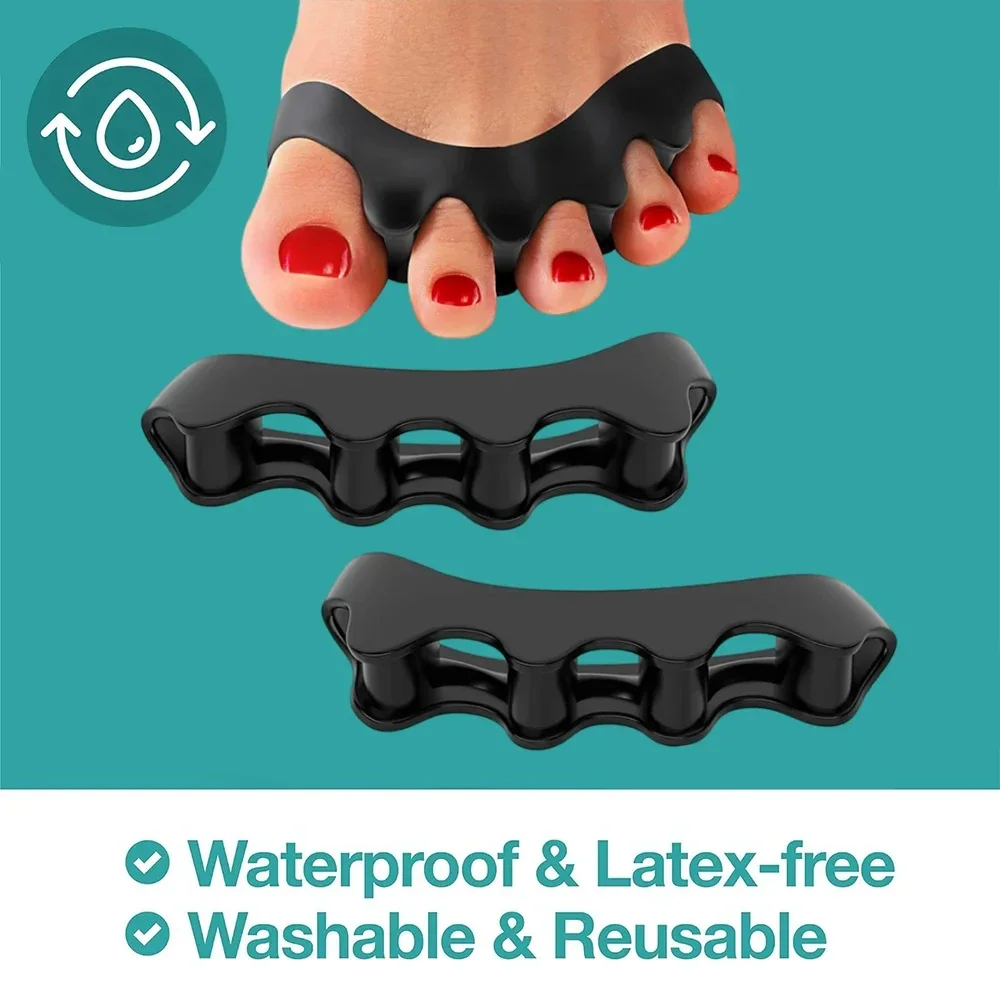 1 paar siliconen teenscheider Bunion Corrector Hamerteen Corrector Zacht siliconenmateriaal voor teenscheiding Voetverzorgingshulpmiddel
