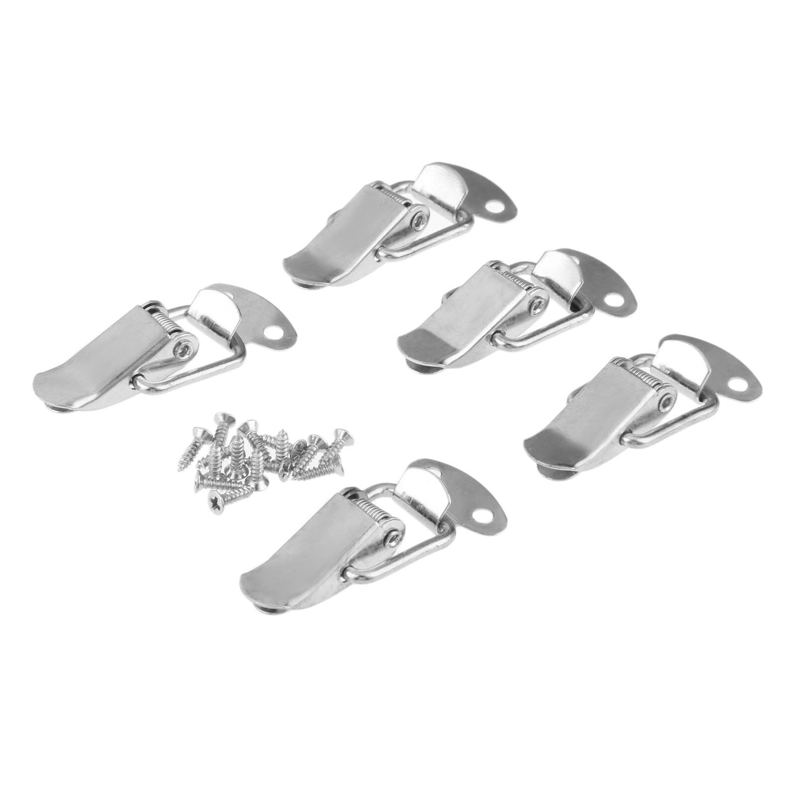 5Pcs Hardware Spring Loaded Latch Catch Toggle Hasp For Sliding Door Simple Window Cabinet 43*21mm