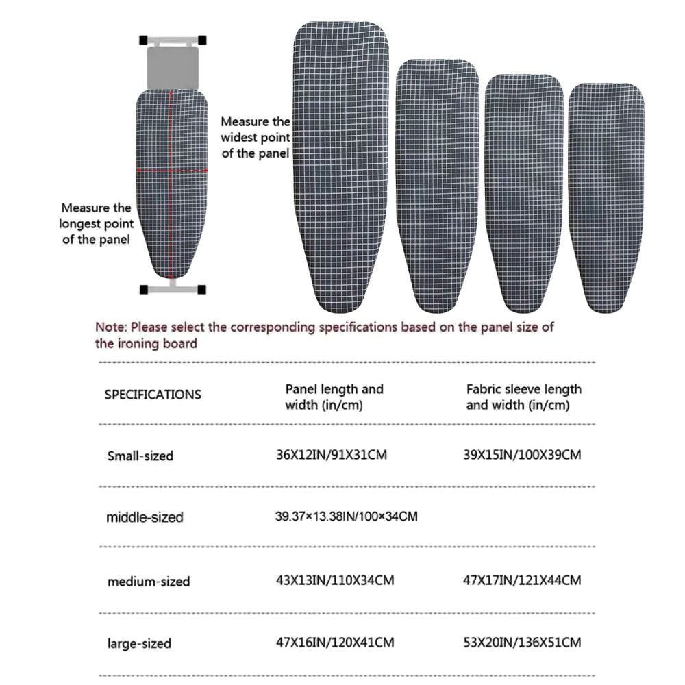 Ironing Board Cover Ironing Board Pad Replacement Heat Resistant Small Ironing Board Cover Durable Printed Padded