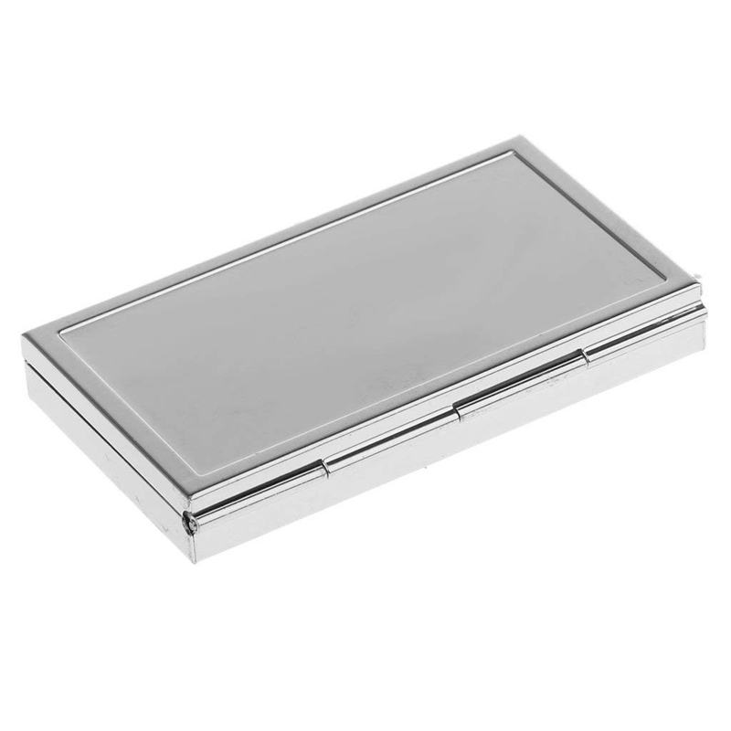 Mini resor metall piller box medicin arrangör behållare bricka box box förvaring 3 plats
