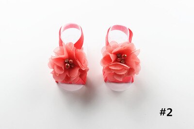 Baby Lace Foot Flower Barefoot Shoes Decorated Toddler Infant Socks Summer Style Sweet Accessories For Girl Photo Props: deep pink