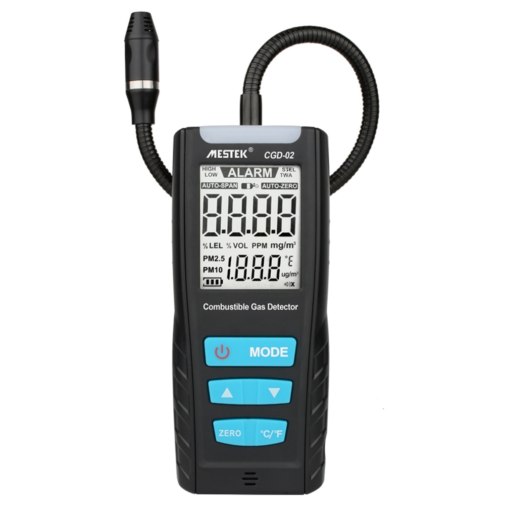 Mestek Gas Detector Met Alarm Gas Analyzer Automotive Brandbaar Gas Sensor Gaslek Detector Luchtkwaliteit Monitor