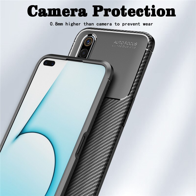 Carbon Fiber Case For Realme X3 SuperZoom Case Full Protection Soft Silicone Back Cover For Realme X3 SuperZoom Frosted Case