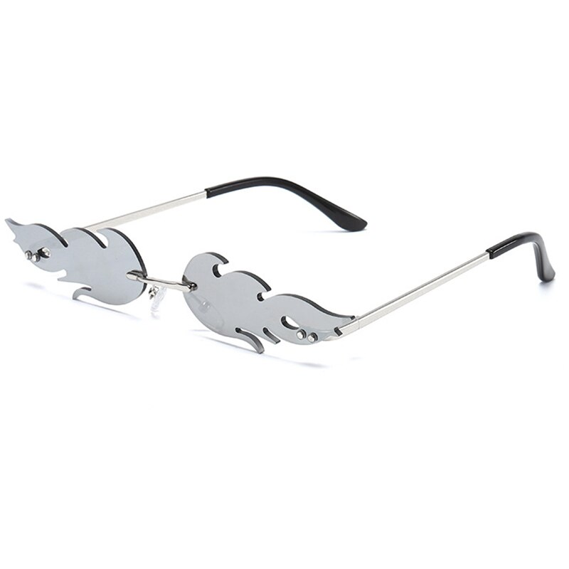 Maxjuli fire zonnebril voor dames en heren, randloze golfzonnebril, metalen kappen voor vintage spiegelbrillen, uv-bescherming, gafas 8070: C6 zilver