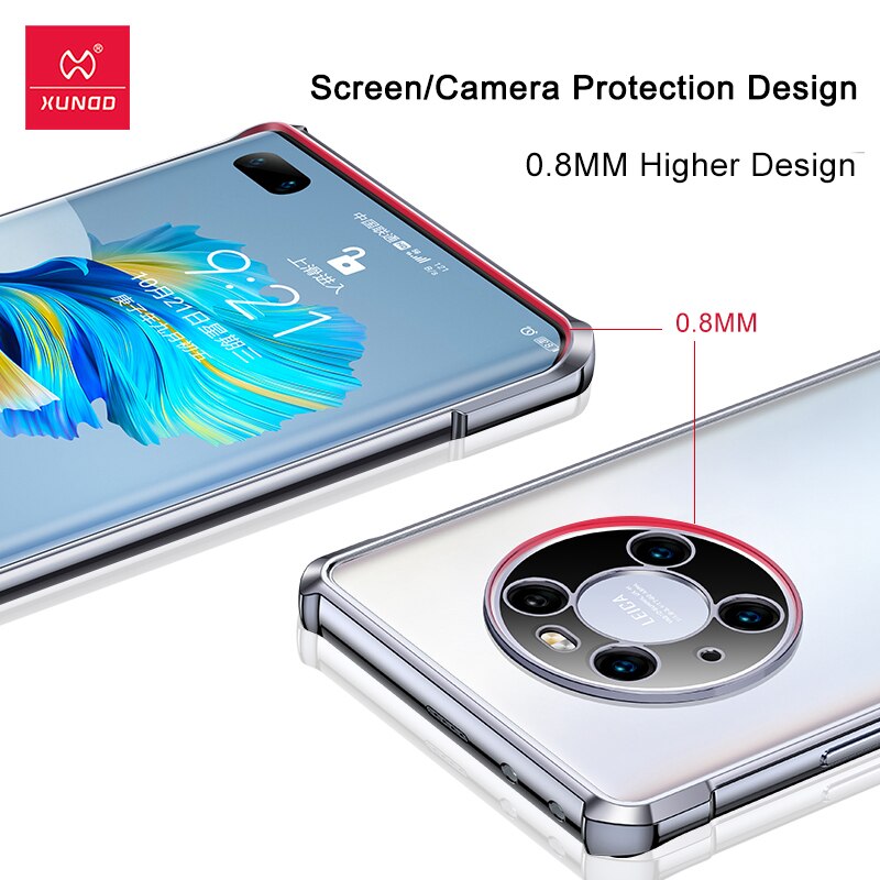 Xundd Case For Huawei Mate 40 Mate 40 Pro Plus Case Shockproof Transparent Glove Glass Cover For Mate 40 Pro Mate 40 ProPlus