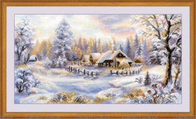 Top mooie hete geteld cross stitch kit sneeuw winter' s avonds riolis 1427 landschappen